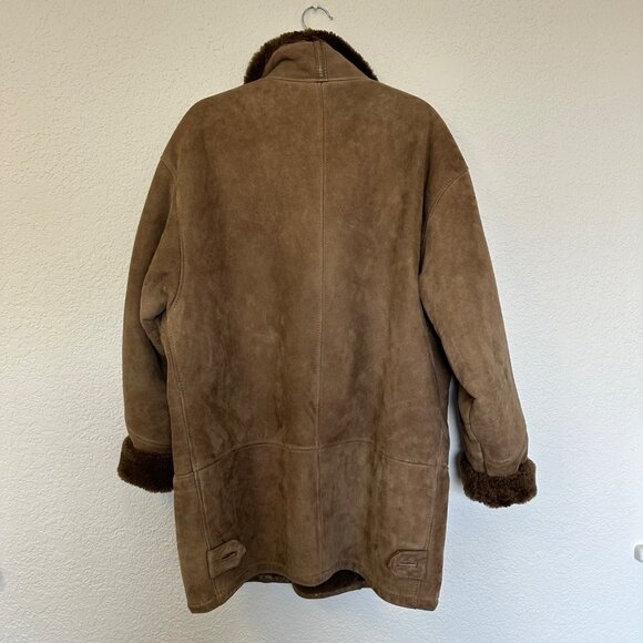 Vintage Shearling Sheepskin Jacket Coat 70s Mens Size Small? Made In Italy Heavy - Picture 4 of 13